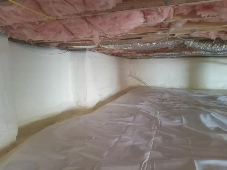 Crawl space encapsulation with closed-cell spray foam for Attic Insulation in Bay Harbor Islands